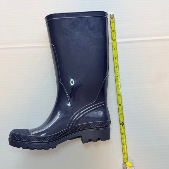 Jack Rogers Women’s 7 Waterproof Rain Boots Blue Tall Shaft Bow Accent Excellent - Picture 9 of 10
